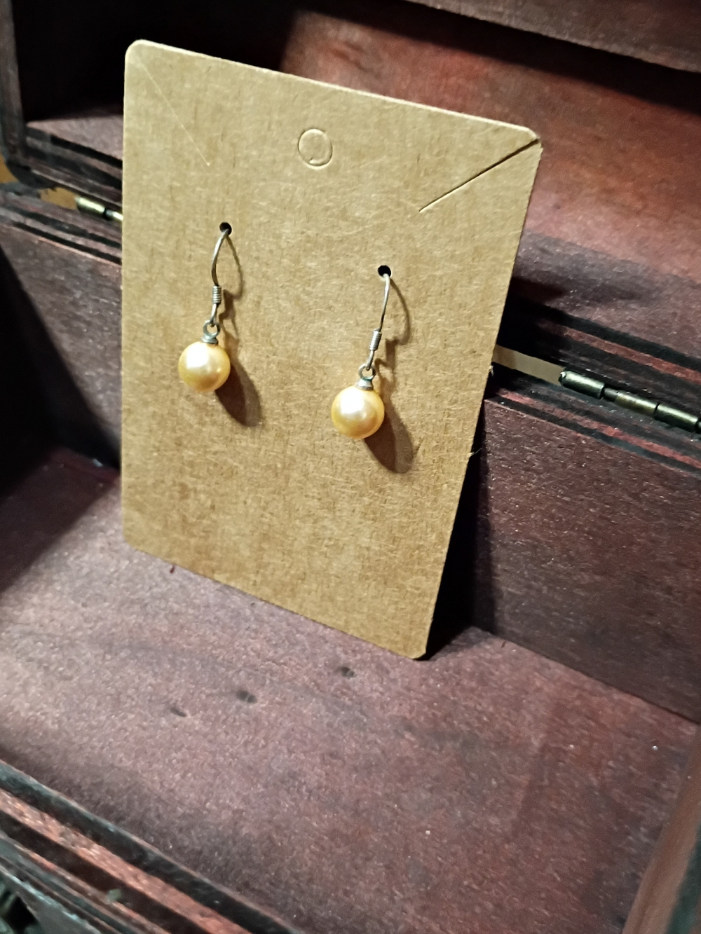 Elegant Gold Pearl Drop Earrings - Silver 925 Handcrafted